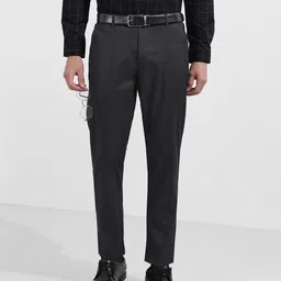 The Indian Garage Co. X Luxe Checked Slim Fit Mid-Rise Trousers-picture-37