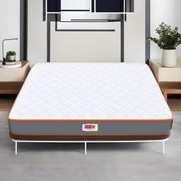 USHA SHRIRAM Grey & White Quilted Cotton Orthopedic Queen Size Mattress-picture-21