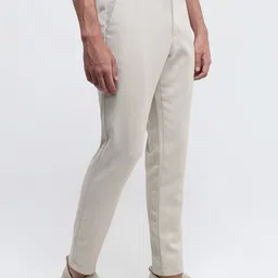 RARE RABBIT Men Tailored Mid-Rise Cotton Trousers image 2
