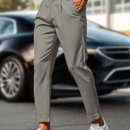 Next One Men Smart Slim Fit Easy Wash Pleated Trousers-picture-11