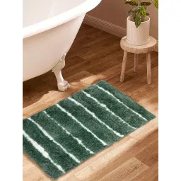 nautica accessories Nautica Ultra Soft Fluffy Anti Slip Bath Mat Stripe-Sage image 1