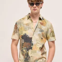 THE BEAR HOUSE Men Opaque Printed Casual Shirt-image-42