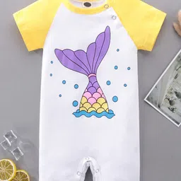 Kookie Kids Half Sleeves Romper - White-picture-30
