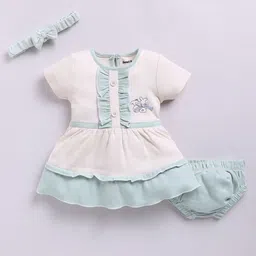 Smart Baby Floral Applique A-Line Dress-image-83