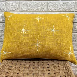 Indihomecraft Yellow Abstract Cushion Covers image 3