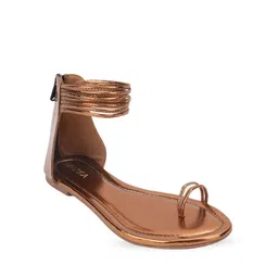 CORSICA Women Textured One Toe Flats with Buckles image 4