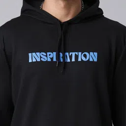 LEWEL Men Printed Hooded Sweatshirt image 2