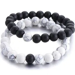 Divine souvenirs Unisex Set Of 2 Artificial Beaded Elasticated Bracelets-image-16