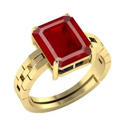 RRVGEM 9.25 KT Ruby Manik Gemstone Gold Plated Adjustable Ring-picture-30