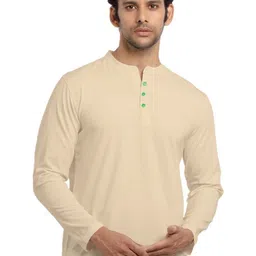 Organic Chics Men Anti Odour Solid Henley Neck Cotton T-shirt-picture-44