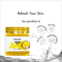 DR.RASHEL Ubtan Haldi Gel For Inflammation Hyperpigmentation & Dull & Dry Skin - 380 ml image 4