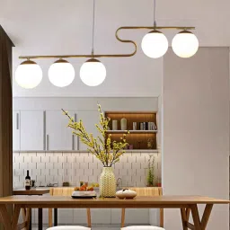 Luxenor Gold Iron Hanging Light | E27 holder | without Bulb | Eliante by Jainsons Lights image 1