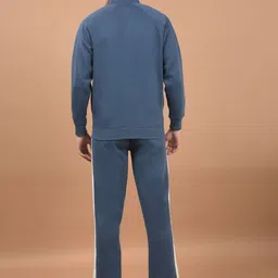 Cantabil Men Colorblocked Mock Collar Tracksuit image 5