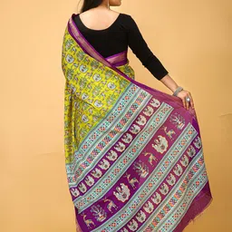 HERE&NOW Ethnic Motifs Zari Art Silk Banarasi Saree image 4