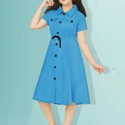 KAARIGARI Girls Fit and Flare Dress-picture-40