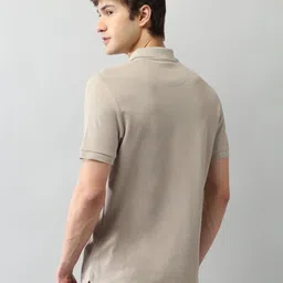 U.S. Polo Assn. Denim Co. Men Self Design Polo Collar Cotton T-shirt image 2