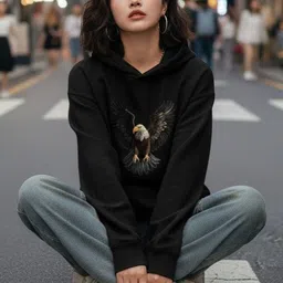 SZN Women Printed Hooded Sweatshirt image 3
