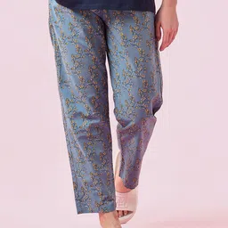 Enamor Printed Pure Cotton Mid-Rise Relaxed Fit Lounge Pant-image-63