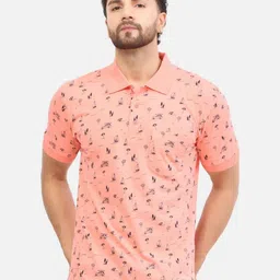 ALARM Conversational Printed Polo Collar Slim Fit T-Cotton T-shirt-picture-20