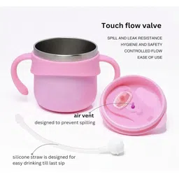 Magic Pebbles Printed Insulated Stainless Steel Hot and Cold Spout Sipper-260ml image 5