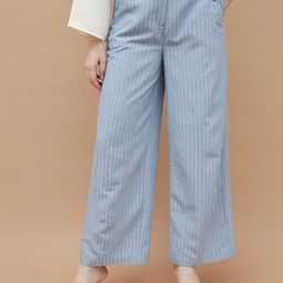 CODE by Lifestyle Women Striped Wide Leg Trousers-picture-15