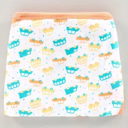 Babyhug Interlock Cloth Nappy Set of 5 Extra Small - Vehicle Print image 3