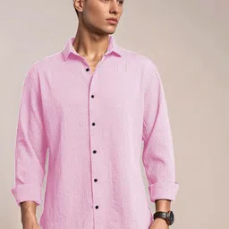 Anouk Rustic Standard Textured Spread Collar Casual Shirt image 4