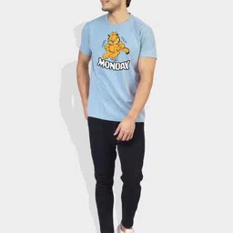 Greylongg Men Typography Printed Raw Edge T-shirt image 2