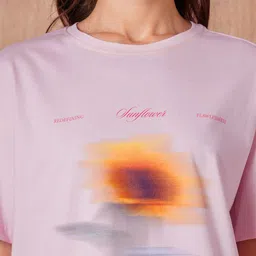 The Roadster Lifestyle Co Floral & Typography Printed Cotton T-Shirt image 2