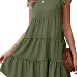 StyleCast Women Flutter Sleeves Tiered A-Line Dress-picture-12