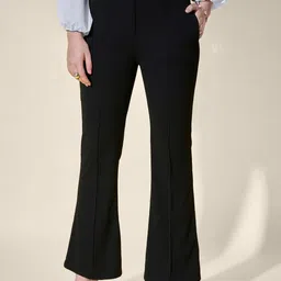 QIOA Women Comfort High-Rise Wrinkle Free Pleated Trousers-image-10