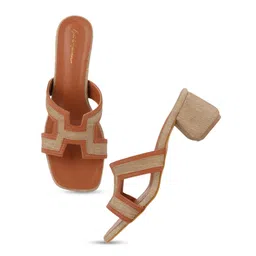 Mast & Harbour Women Colourblocked Open Toe Block Sandals image 3