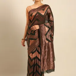 Fashion Petals Woven Design Zari Saree-image-60