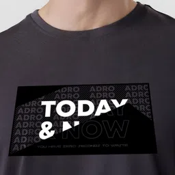 ADRO Men Typography Printed Round Neck Cotton T-shirt image 3