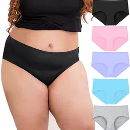 Diving Deep Women Pack of5 Cotton Hipster Briefs-image-70