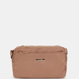 Forever Glam by Pantaloons Colourblocked Oversized Structured Sling Bag with Bow Detail image 2