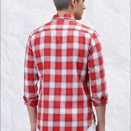 HERE&NOW Men Standard Tartan Checks Checked Casual Shirt image 3