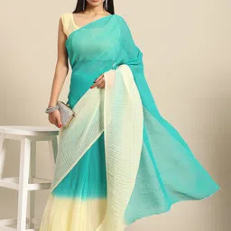 KALINI Colourblocked Striped Saree-picture-18