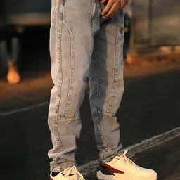 styzon Men Loose Mid-Rise Baggy Jeans image 4