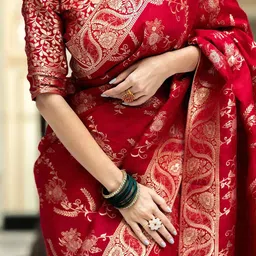 AMRUTKALA SAREES Woven Design Zari Banarasi Saree image 3