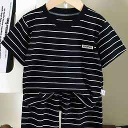 StyleCast x Revolte Boys Striped Short Sleeves T-shirt With Shorts-picture-28