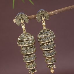 I Jewels Contemporary Jhumkas Earrings-picture-27
