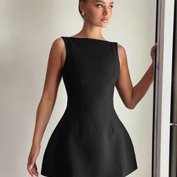 Outzidr Women A-Line Skater Mini Dress-picture-27
