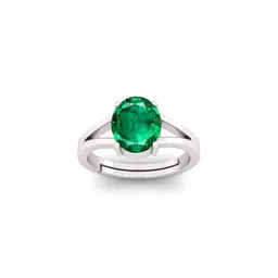 Pranjal Gems Unisex 12.25 Ratti 11.62 Kt Emerald Panna Gemstone Studded Finger Ring-picture-13
