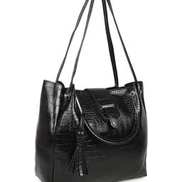 DANIEL CLARK Textured PU Structured Sling Bag with Tasselled image 5