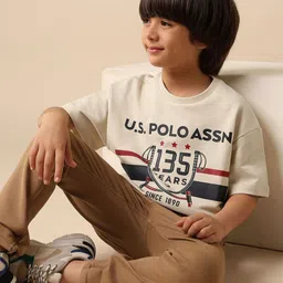 u.s. polo assn. kids Uspa Kids Boys Graphic Printed Boxy Fit Cotton T-shirt-picture-10