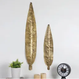 Amaya Decors Long Antique Leaves Wall Decor Set of 2-image-33