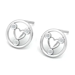 KUBERBOX 18KT White Gold Diamonds Studded Earrings - 1.7g image 3