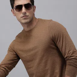 The Roadster Lifestyle Co. Men Solid Round Neck Long Sleeves T-shirt-picture-30