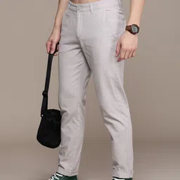 The Roadster Life Co. Men Pure Cotton Mid-Rise Trousers-picture-36